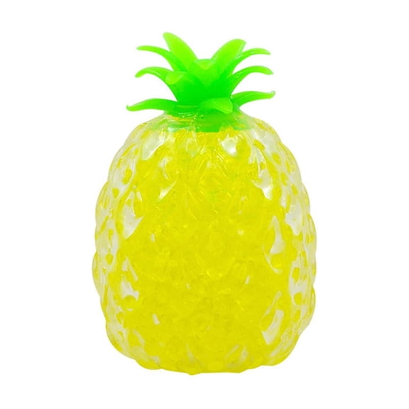 Pineapple Squishy Toy with Textured Surface, Yellow and Green, for Kids 3 and Up and Adults, Sensory Squeeze Toy
