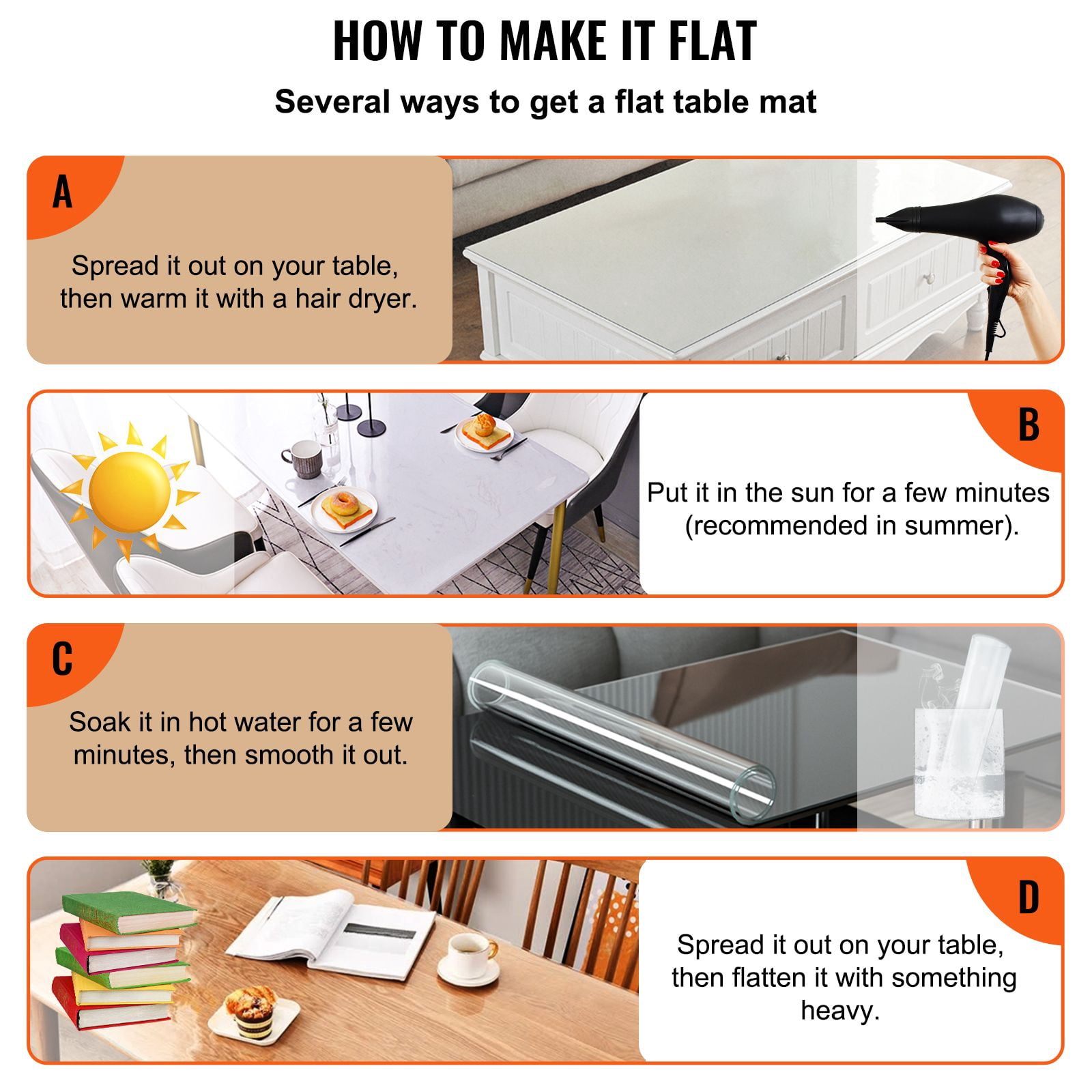 Plastic Table Cover, Transparent PVC Table Protector, Rectangle Clear Desk Mat, Water Oil Proof Table Cover for Dining Table Coffer Table Kitchen Worktable Dresser Cabinet, 45"x100"x0.06"