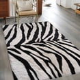 thumbnail image 2 of Black White Zebras Area Rugs 4'x6', Washable Small Throw Rugs for Office Bathroom, Vintage Abstract Art Indoor Outdoor Rug Non-Slip Low Pile Carpet Runner Reversible Floor Mats, 2 of 8