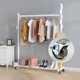 thumbnail image 2 of Rack Armable para Ropa Organizador Closet para Hogar Guardarropa con Ganchos, Perchero para Colgar Ropa con ruedas, Burro Ropa, blanco, 2 of 4