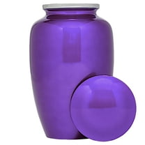 Eternal Harmony Cremation Urn for Human Ashes | Memorial Urn Carefully Handcrafted with Elegant Finishes to Honor Your Loved One | Elegant and Affordable Urn Large Size with Velvet Bag (Purple)