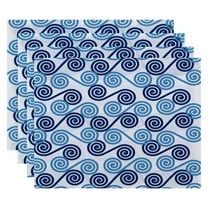 Simply Daisy 18" x 14" Rip Curl Geometric Print Placemat, Set of 4