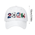 thumbnail image 3 of Seyotauo 2026 World of Cup Hats USA Canada Mexico Teams Soccer Fan Cap Adjustable Washed Cotton Hat for Game Day Outdoor Sun Protection Unisex Sport Accessory, 3 of 5