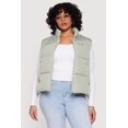 thumbnail image 2 of Women's Plus Size Drawstring Hem Zip Front Puffer Vest, 2 of 4