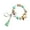 Green, variant on Fashionable Highlands Cow Wristlet Keychain Cattle Elk Silicone Beaded Tassels Keyring Pendant Charm for Everyday Use