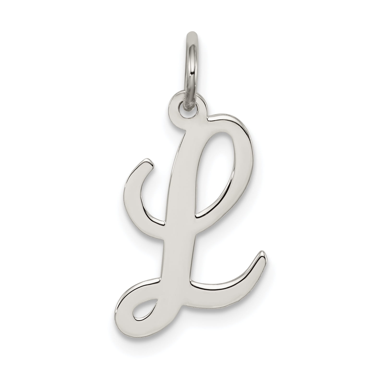 IceCarats - 925 Sterling Silver Script Letter L Initial Monogram Name ...