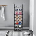 thumbnail image 2 of Ktaxon 6/8/10 Tiers Compact Shoe Rack Shoe Shelf 16 Pairs Closet Storage Organizer Space Saving for Entryway Bedroom Dorm, Black, 2 of 7