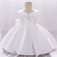thumbnail image 4 of Jalioing Birthday Party Princess Dress for Little Girl Bowknot Tulle Skirt Toddler Girls Puffy Dresses (2-3 Years, White), 4 of 9