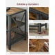 thumbnail image 3 of Mueble de TV, Mesa de TV para Televisores de hasta 75 Pulgadas, Ancho 178 cm, Marco de Acero, con Estantes, para Salón, Dormitorio, Marrón Rústico y Negro LTV096B01, 3 of 5