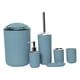 thumbnail image 2 of Juego de accesorios de baño de 6 piezas con diseño moderno, jabonera, escobilla de inodoro, jabón Morandi Azul, 2 of 9