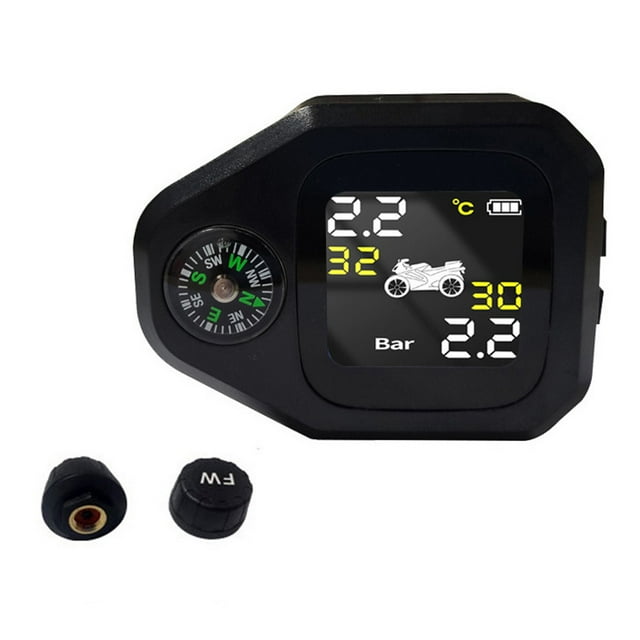 Sistema de monitoreo de presión de neumáticos de motocicleta 2 en 1, neumático inalámbrico