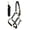 Black, variant on Nylon Horse Neoprene Padded Burgundy Nylon Halter Lead Hardware Stones 606172BG