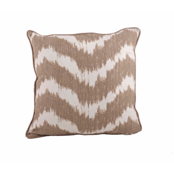 K-Cliffs 18" Brown Wavy Design Cotton Decorative Square Throw Pillow