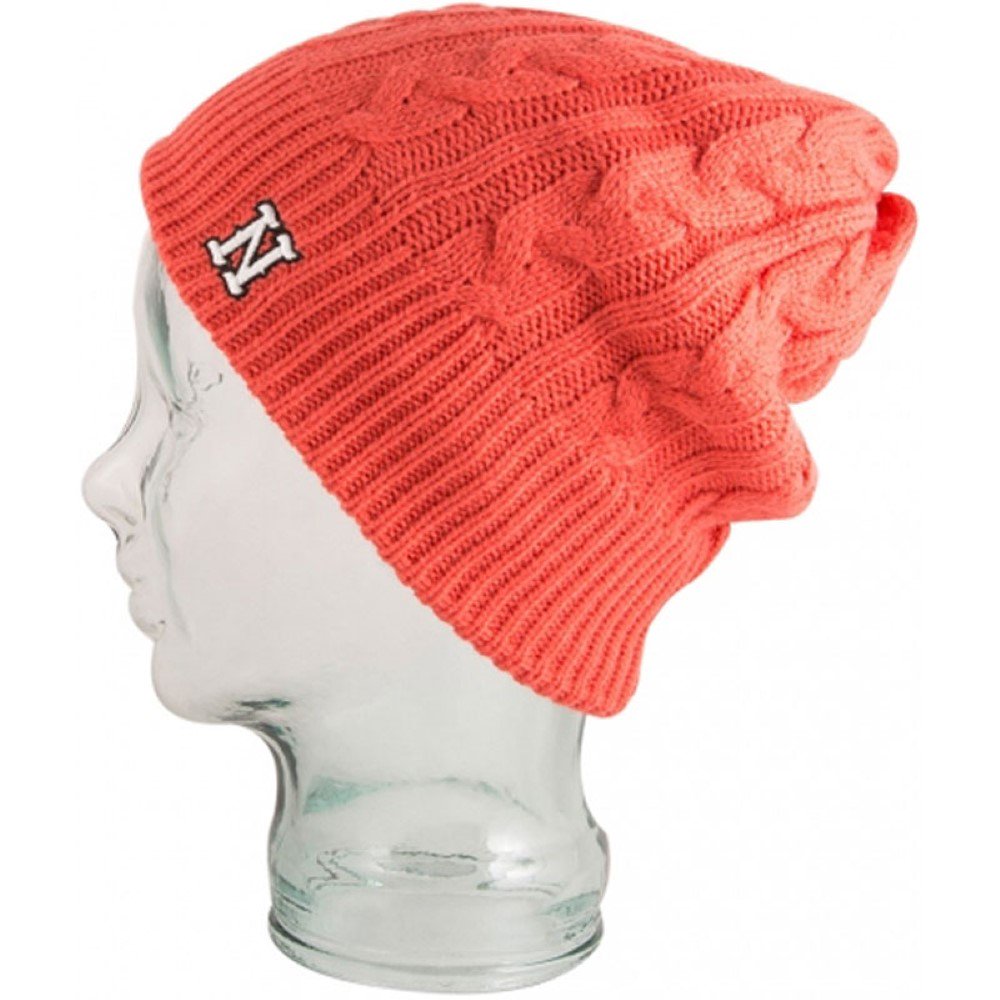 Neff Headwear Neff Womens Sarah Textured and Embroidered Beanie 15F05037, Coral, OS Walmart