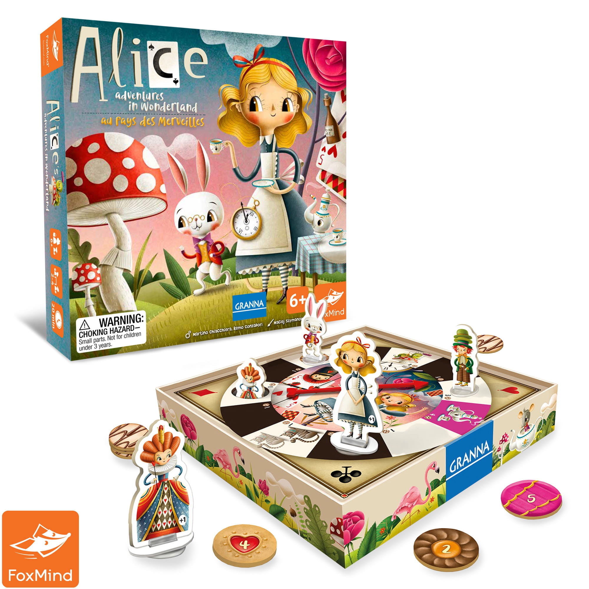 Alice's Adventures in Wonderland: Granna Fairytale Board Game, 2-4 Players
