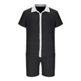 thumbnail image 5 of Mens Beach Outfits 2 Piece Lightweight Going-Out Sets Summer Short Sleeve Button-Down Shirts and Shorts Vacation Suits Set with Pockets, 5 of 6