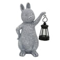 thumbnail image 2 of BAETEUY Garden Hare Statue with LED Lamp IP44 Waterproof Auto On/Off Solar-powered Lamp Resin Bunny Sculpture Lawn Ornament, 2 of 7
