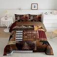 thumbnail image 2 of Feelyou Wildlife Deer Moose Bedding Comforter Set, Jungle Animals Bear Twin Comforter Sets, Rustic Adventure Camping Reversible Bedding Set, Breathable Home Decor, 2-Piece, 2 of 8