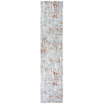 SAFAVIEH Toscana Shelton Abstract Polyester Runner Rug, Ivory/Grey, 2' x 9'