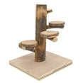 thumbnail image 2 of Plataforma de madera para escalar para hámster, plataforma de madera para escalar para hámster, plataforma giratoria para hámster, escalera de madera, plataforma elevada para hámster, 2 of 12