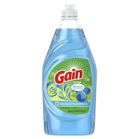 Gain Ultra Bleach Alternative Dishwashing Liquid Dish Soap, Honey Berry Hula