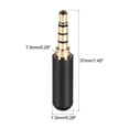 thumbnail image 2 of auriculares Enchufe Estéreo 3.5mm Macho Audio Cable Reparación Bricolaje auriculares auriculareses Reemplazo Herramienta Cobre Negro, 2 of 3