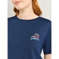 thumbnail image 5 of Joyspun Women's Short Sleeve Top and Shorts Pajama Set, 2-Piece, Sizes XS-3X, 5 of 6