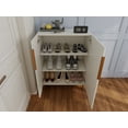 thumbnail image 5 of S-HOME Modern White Sideboard Cabinet with Elegant Gold Handles for Stylish Kitchen and Dining Room Organizer, 5 of 10