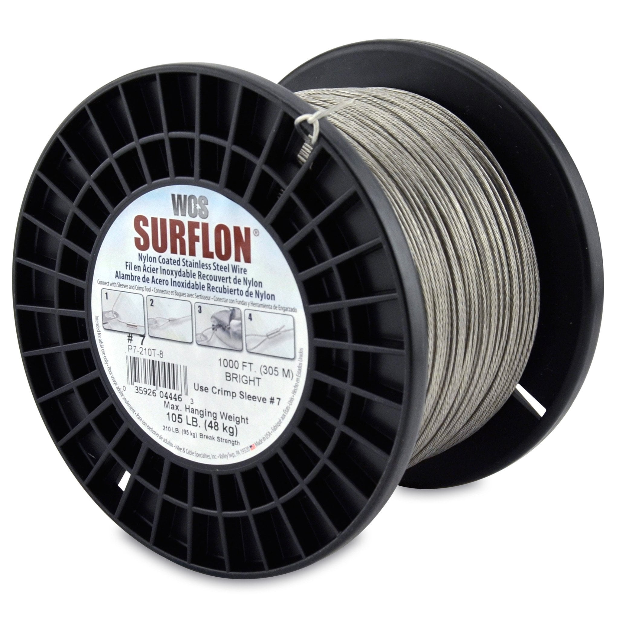 Wire & Cable Specialties Surflon Nylon Coated Stainless Steel Crimping