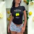 thumbnail image 3 of Playera Blusa De LimonesDolce Far Niente – Disfruta el Placer de No Hacer Nada con Estilo Color Negro Talla Chica Marca Emil SaEs, 3 of 4