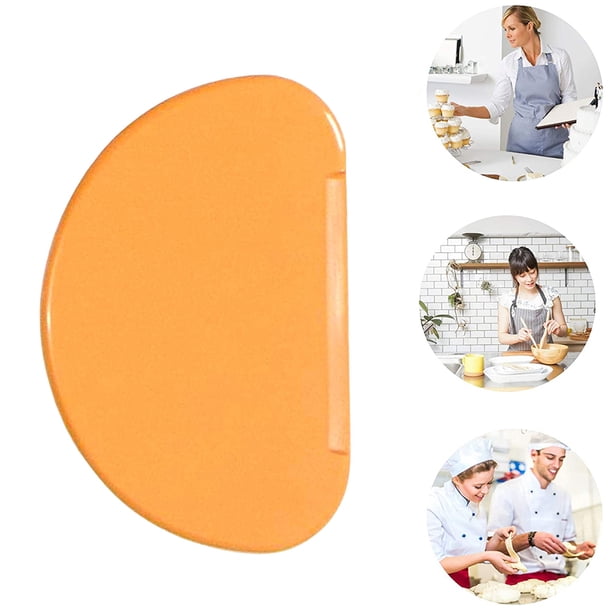 Raspador de masa de silicona con borde semicircular, raspador para pasteles, cortador de masa, herramientas para hornear