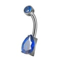 thumbnail image 2 of Belly Button Rings Trendy Gifts Titanium 1.6mm Belly Piercing Hoop for Girls Blue, 2 of 8