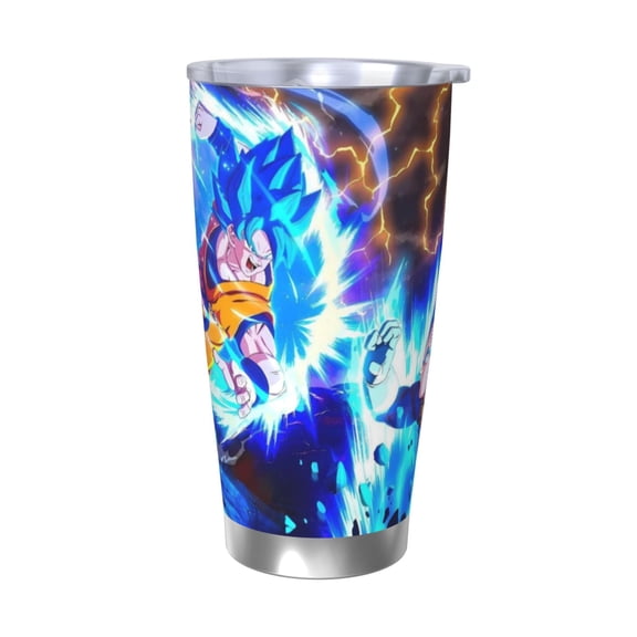 20oz Stainless Steel Water Bottle Dragon Ball Kids Insulated Tumbler for Car School Travel Sports Outdoor