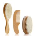 thumbnail image 1 of 3-piece baby and set in wood for newborns and toddlers Wooden brush Baby and scalp brush, 1 of 5
