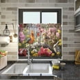 thumbnail image 7 of GZHJMY 24 Inch Length Kitchen Curtains Birds Flowers 2 Panels Half Window Sheer Curtains Rod Pocket Farmhouse Short Drapes for Bathroom Cafe Basement Home Decor, 7 of 7