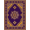 Purple, Pattern 18, variant on Design&I 8'x10' Washable Area Rug Purple Symmetrical Para Ornament Bordered Traditional Bedside for King Size Bedroom, Under Bed, Sleek Flatweave Pet Friendly