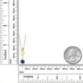 thumbnail image 6 of Gem Stone King 10K Yellow Gold Blue Created Sapphire Pendant Necklace for Women | 0.60 Cttw | Gemstone September Birthstone | Round 5MM | With 18 inch Chain, 6 of 6
