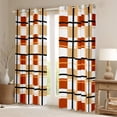 thumbnail image 2 of Manfei Abstract Checkered Curtains Pack of 2 (42x84 Each) for Boys Girls,Geometric Stripes Plaid Curtains Blackout,Retro Vintage Style Bedroom Curtains,Microfiber Bedroom Decor, 2 of 6