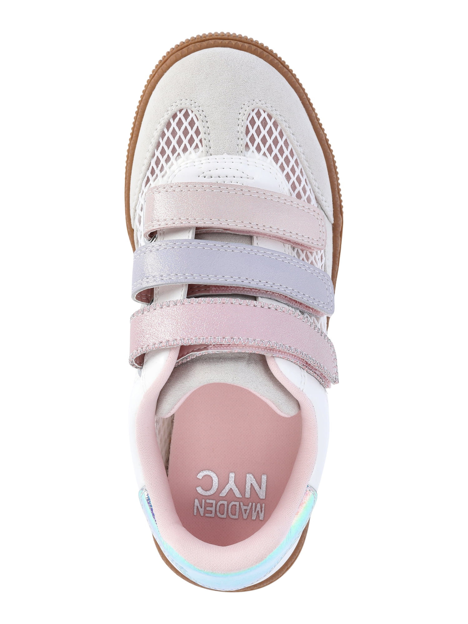 Madden NYC Little and Big Girls Triple Strap Mesh Sneakers