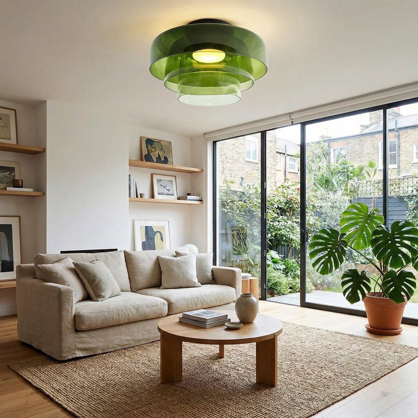 LittleGlovo Morandi Modern Simple Creative Glass Flush Mount Ceiling Light
