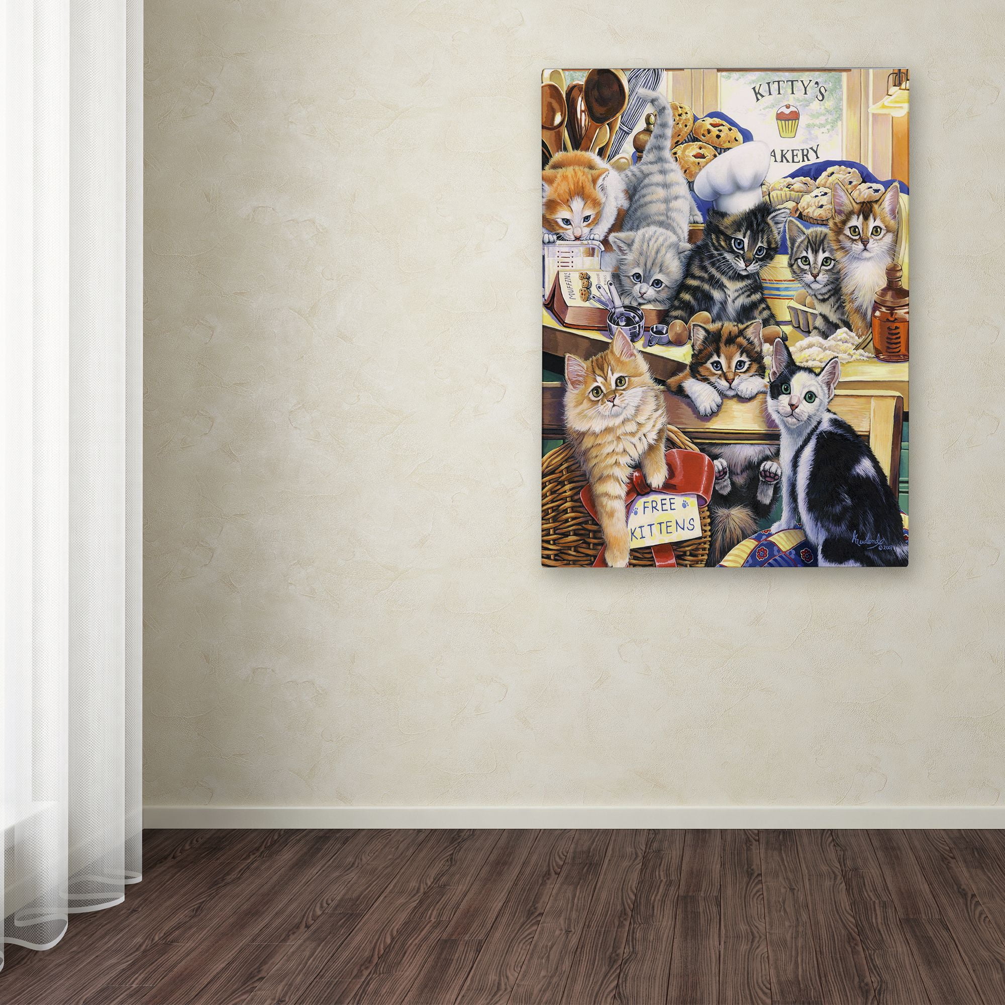 Trademark Fine Art 'Kitty Bakery' Canvas Art by Jenny Newland