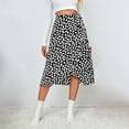 thumbnail image 2 of VOUZZA Womens Polka Dot Skirt Casual Chic Slit Split Long Midi Skirts, 2 of 4