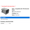 thumbnail image 2 of Relay - Compatible with 1996 Chevy Blazer, 2 of 2