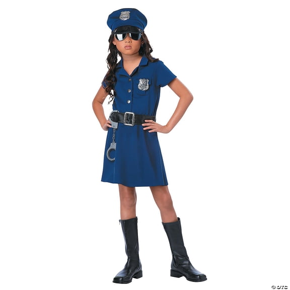 Child Police Officer Girls Costume Child Size 10 - 12