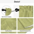 thumbnail image 5 of Vintage Fruit Green Kitchen Curtains, Farmhouse Retro Solid Color Linen Texture Light Filtering Window Curtain Panels, 2Pcs Rod Pocket Window Treatments Set for RV Dining Room Study Room 42x45 Inches, 5 of 9