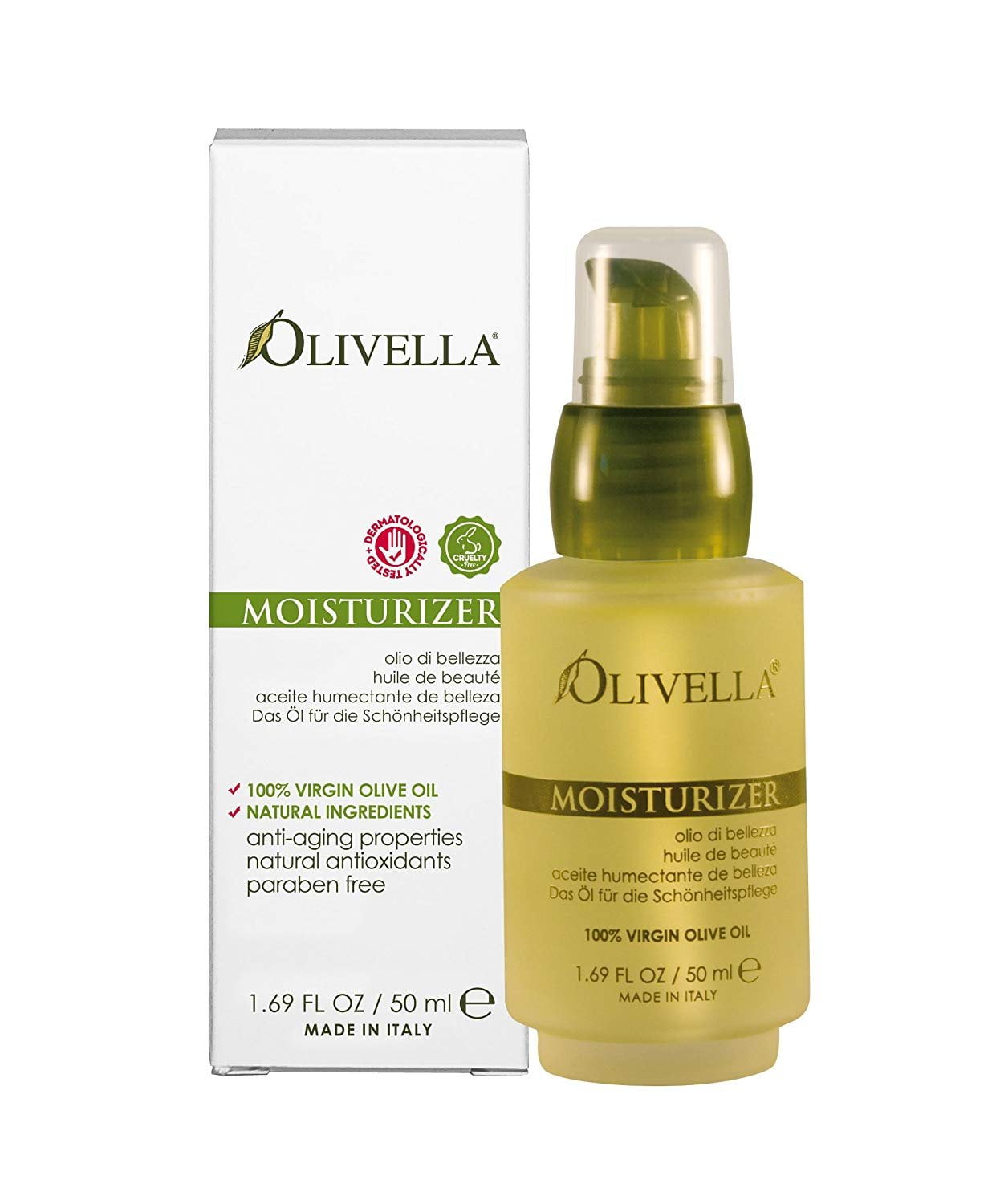 Olivella All Natural Virgin Olive Oil Moisturizer From Italy (50ml) 1.