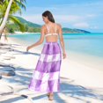thumbnail image 7 of FORMRS Womens Beach Sarong Semi-Sheer Bikini Wrap Skirt Swimsuit Cover-ups, Purple and White Pattern, 7 of 7