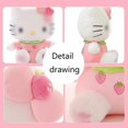 thumbnail image 5 of Peluche de gato rosa, lindos muñecos de peluche de gato fresa, muñeco de gato rosa de dibujos animados, peluche tierno, muñeco de peluche suave, regalo de fiesta para niños, 5 of 5