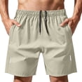 thumbnail image 3 of LWavelet Workout Shorts Men Relaxed Fit Drawstring Hiking Shorts Sports Elastic Waist Beach Athletic Shorts with Pockets, 3 of 7
