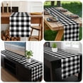 thumbnail image 6 of Black White Plaid Table Runner 90 Inches Long, Gradient Geometric Buffalo Checkered Kitchen Coffee Dining Table Decoration for Home Party Birthday Wedding Home Decor 13x90 Inches, 6 of 8